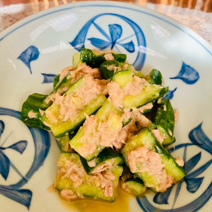 カレーの副菜に‼️お弁当にも☆きゅうりのツナ缶和え